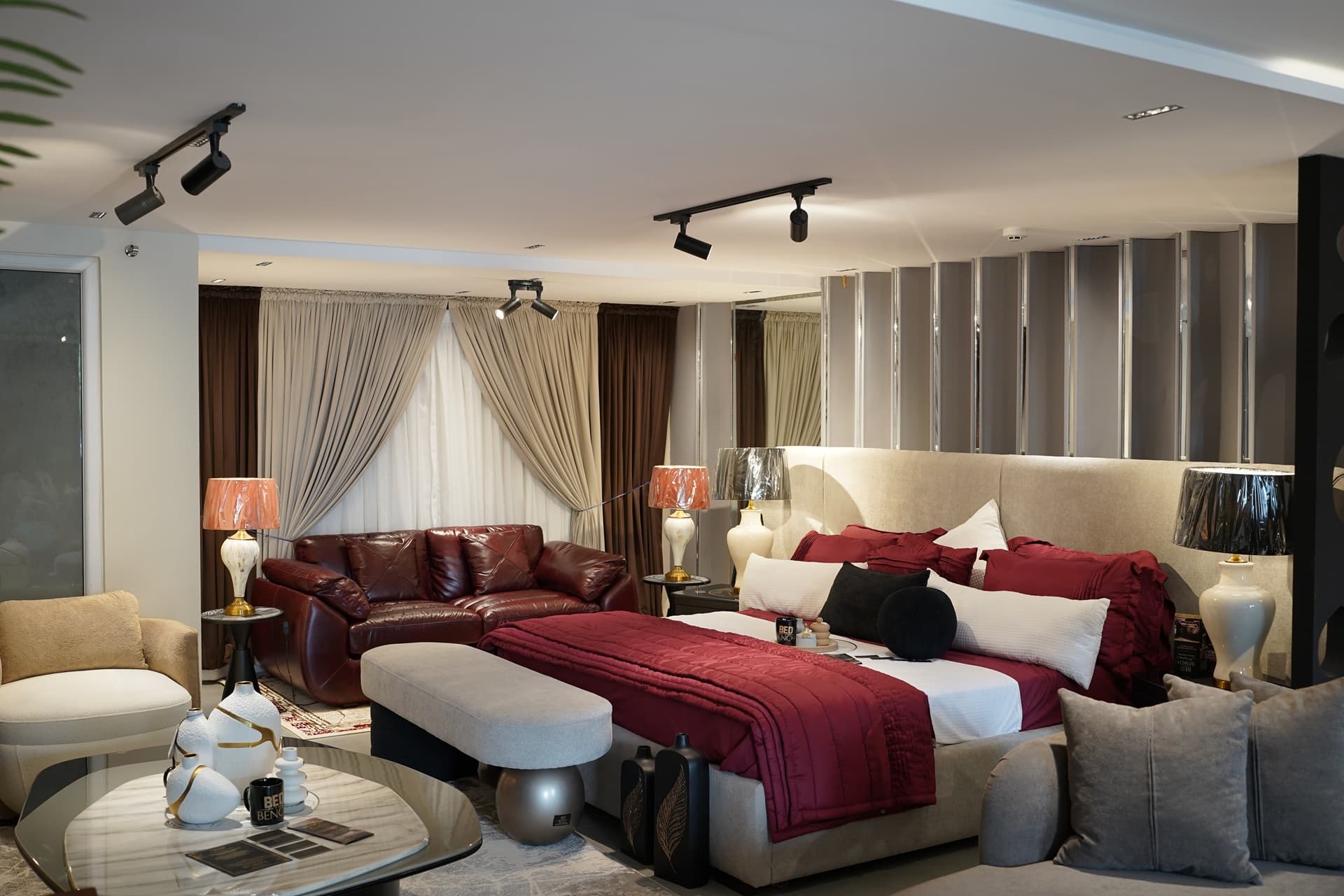 A calm, refined bedroom