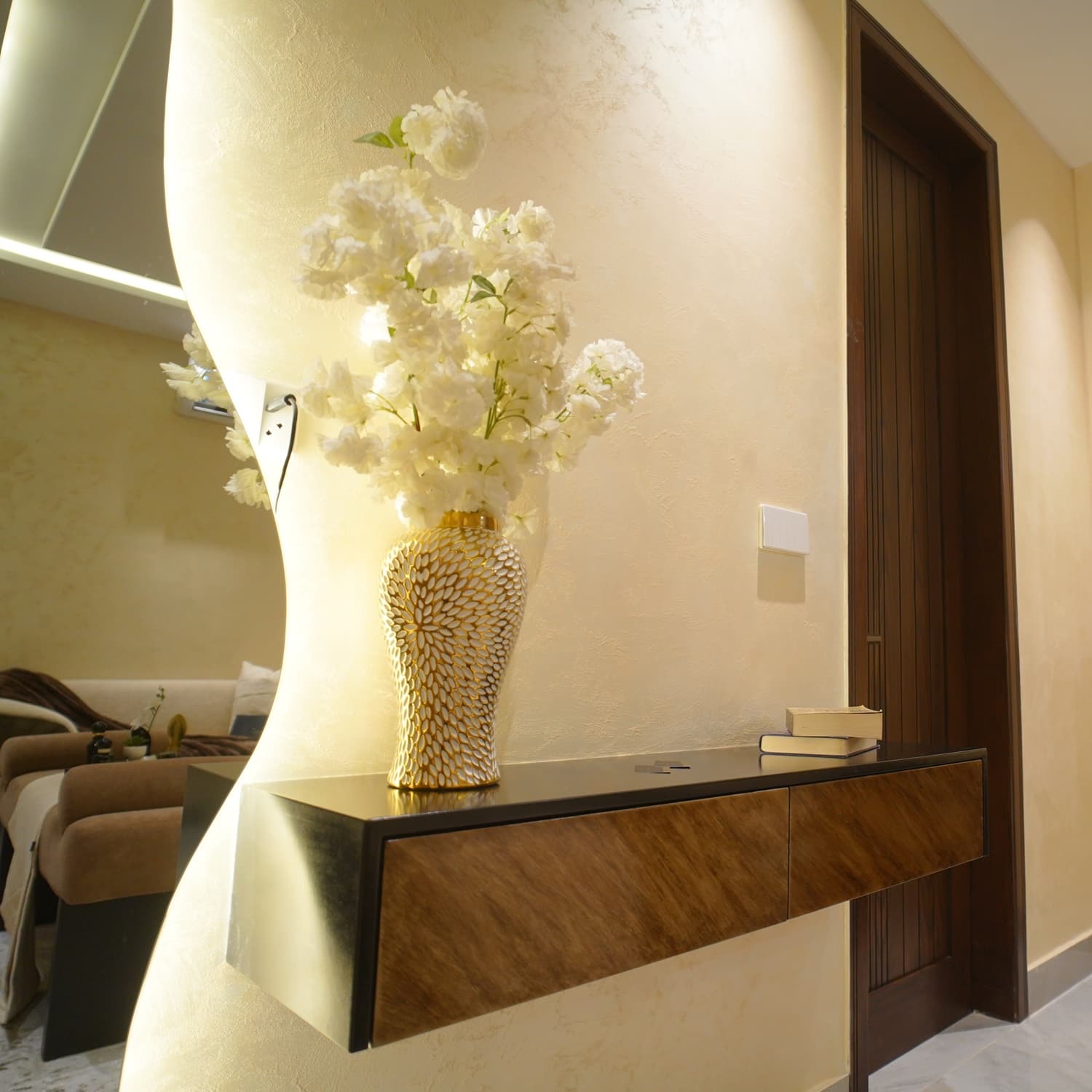 Lune Sideboard — Hand-finished wood, soft-close hardware, handcrafted by Bed Bench Lahore